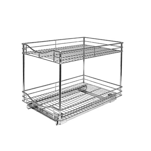 LYNK PROFESSIONAL Slide Out Double Drawer - Pull Out Two Tier Sliding ...