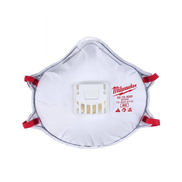 Milwaukee N95 Professional Multi-Purpose Valved Respirator with Gasket ...
