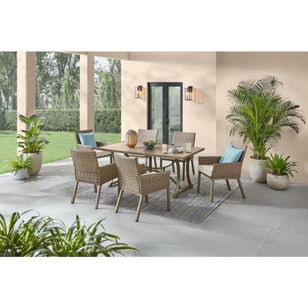 Hampton Bay - 7-Piece - Patio Dining Sets - The Home Depot