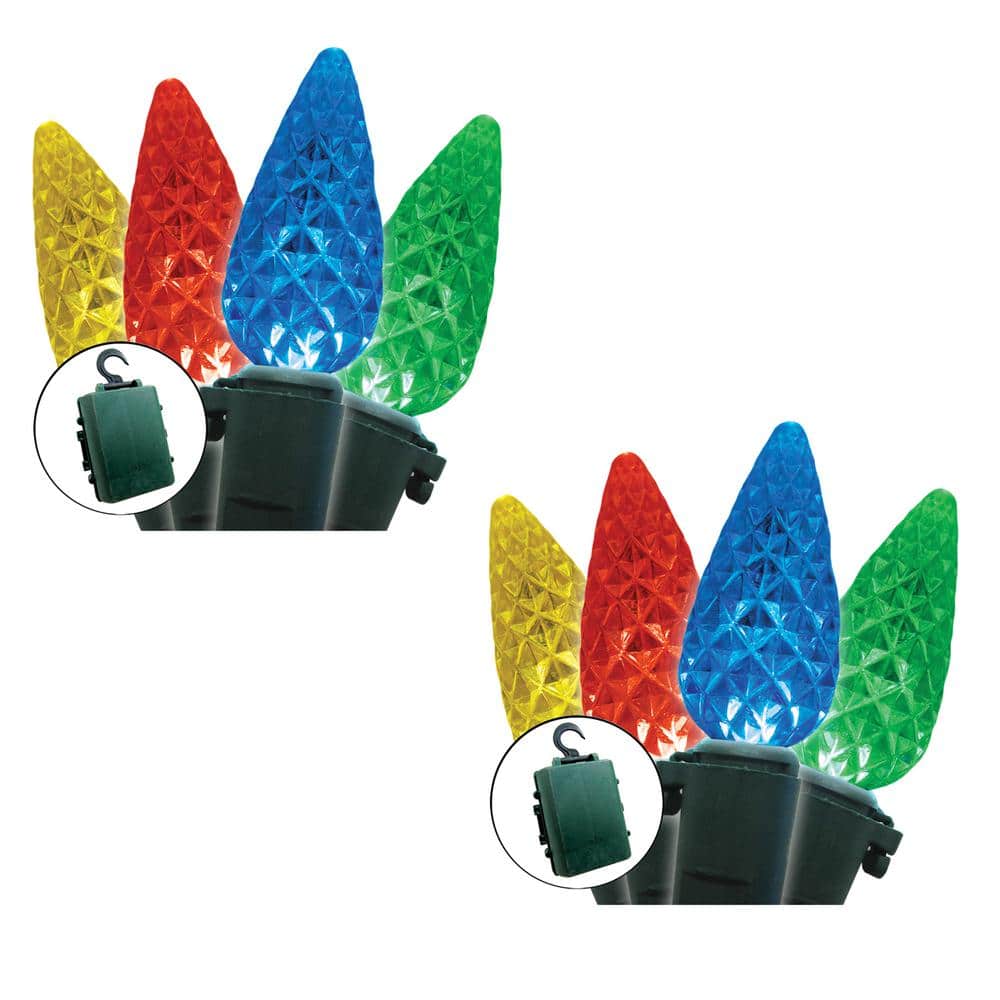 Brite Star Battery Operated 35-Light C6 LED Multi-Color Light Set (Set ...