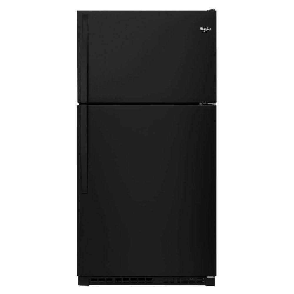 Whirlpool 20.5 cu. ft. Top Freezer Refrigerator in Black ...