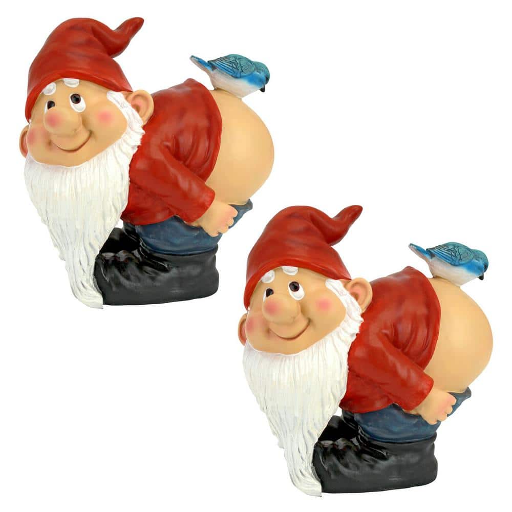Design Toscano Medium Loonie Moonie Gnomes Statue (2-Piece Set ...