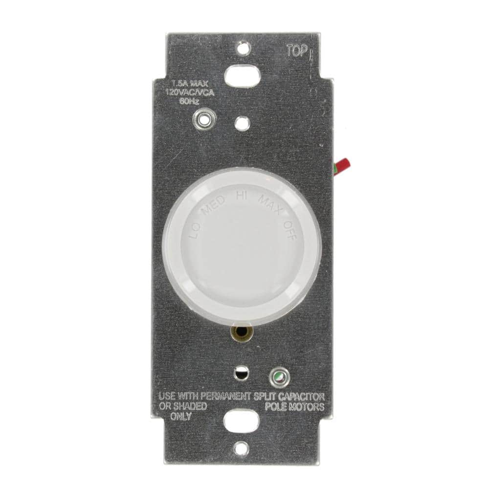 Leviton 1.5 Amp Trimatron Single Pole Step Control Rotary Fan Speed ...