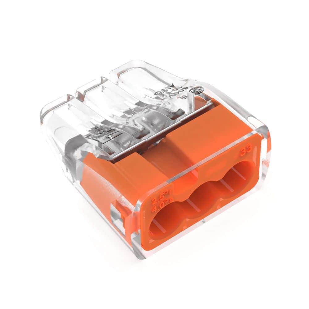 IDEAL In-Sure Push-In Wire Connector, 3-Port, Jar of 250 30-1033J - The ...
