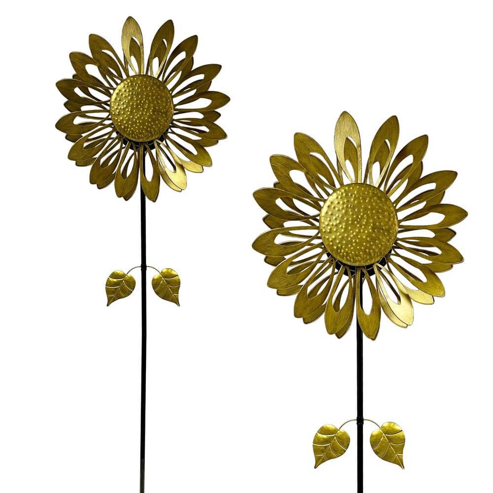Alpine Corporation Yellow Sunflower Wind Spinner Stake SLL2660YL - The ...