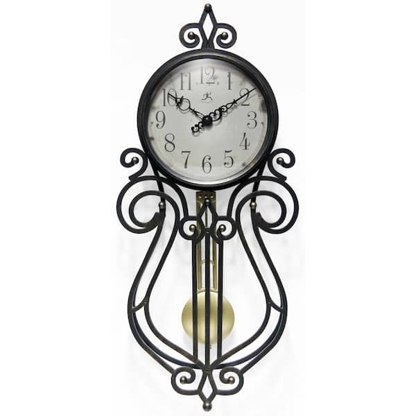 Infinity Instruments Pendulum Wall Clock 20068AG-4420 - The Home Depot