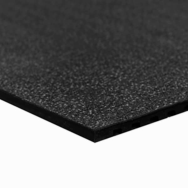 TrafficMaster Black 42 in. x 72 in. x 0.75 in. Rubber All-Purpose ...