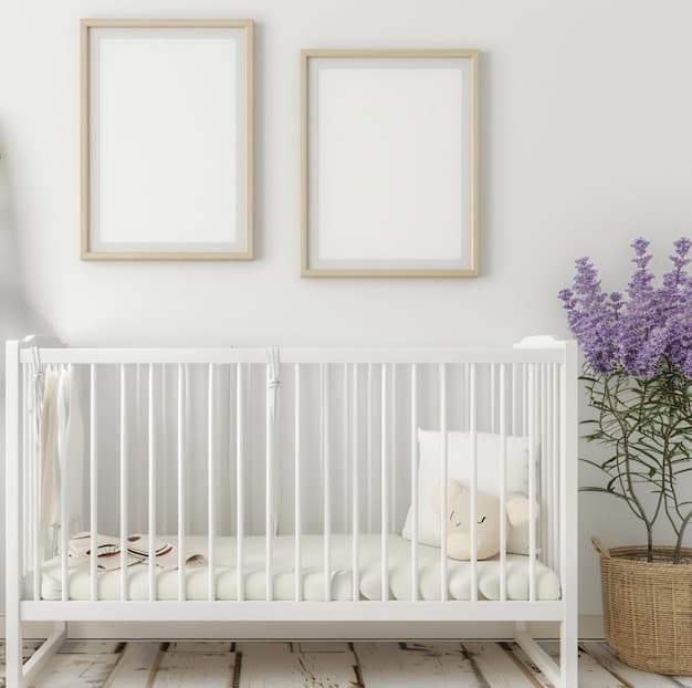 Premium Photo | Empty artwork frame in a minimalist kids room to create ...
