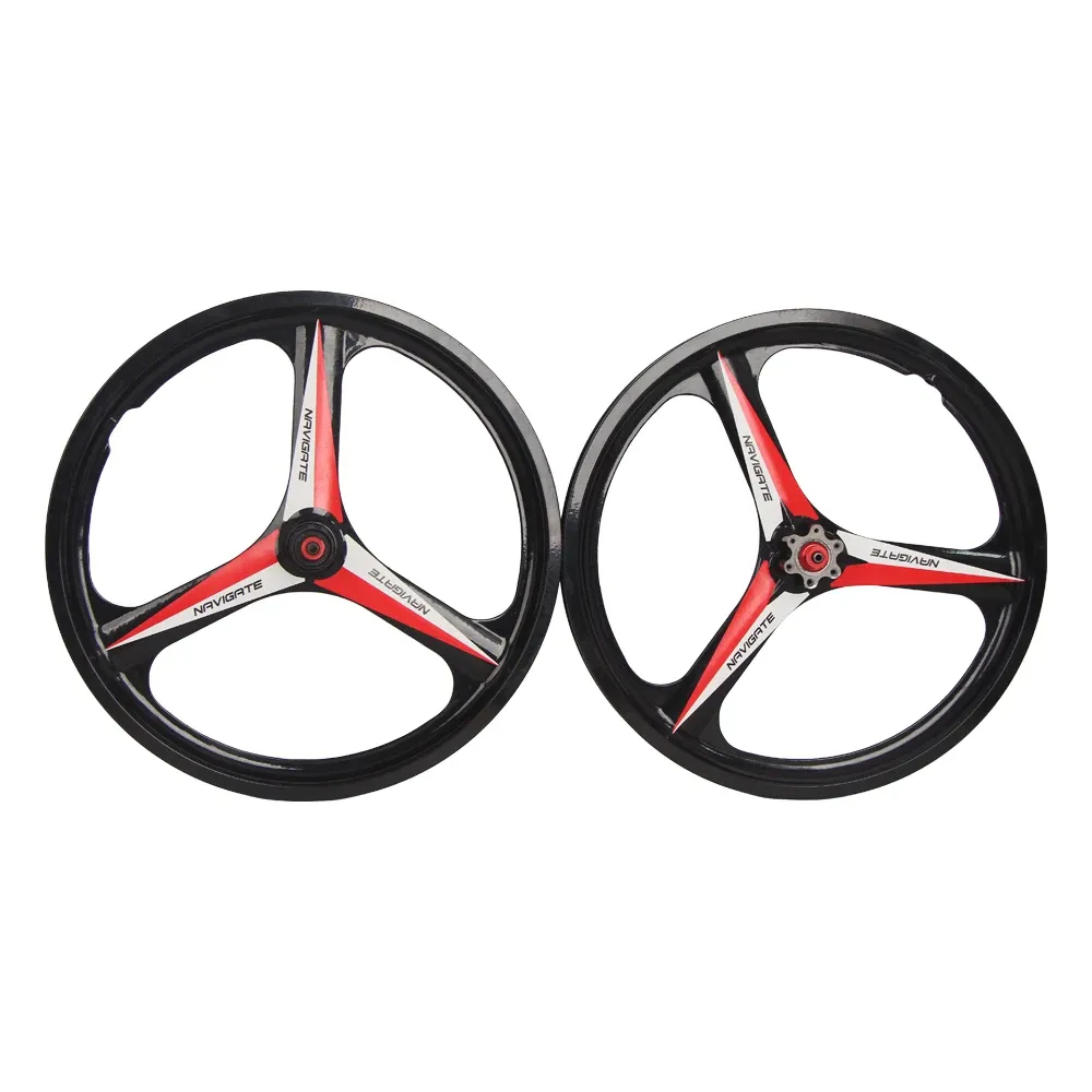 20 Inch 406 Mountain Bike Wheelset Magnesium Alloy, 3 Spoke MTB Disc ...