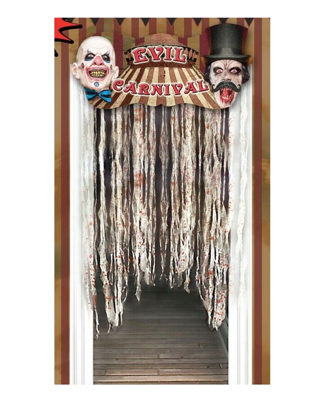 Evil Carnival Fringe Door Curtain as Halloween decoration | Horror-Shop.com