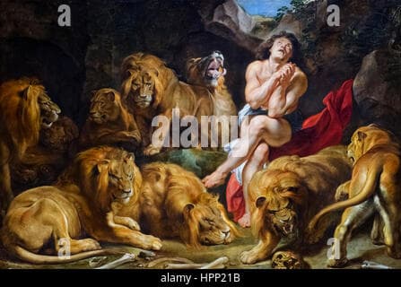 Rubens painting, Daniel in the Lions Den, 1614/1616, Sir Peter Paul ...