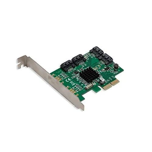 IO Crest SI-PEX40062 4 Port SATA III Pcie 2.0 X2 Controller Card Green ...