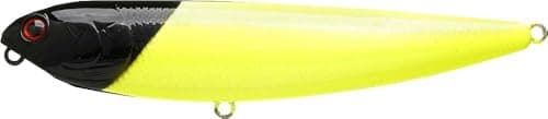 LUCKY CRAFT SW Sammy 100, Topwater Fishing Lures, Saltwater Bass Lures, 4" Length Floating Lure, Champion Walk-The-Dog Bait, Lake Bass Fishing Gear and Accessories (718 Chartreuse Black Head)