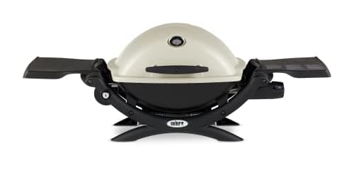 Weber Q 1200 1-Burner Portable Propane Gas Grill Combo in Black with ...