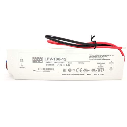 Meanwell LPV-100-12 100W Single Output Switching Power Supply with 8.5 ...