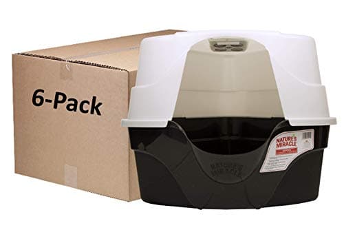 Nature's Miracle JFC Advanced Hooded Corner Litter Box, Black, 1 Count (Pack of 1)