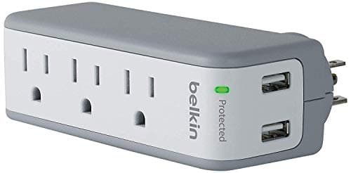 BELKIN BKNBST300BG, 3-Outlet Surgeplus with 2 USB Ports and Swivel Head