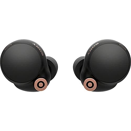 Sony WF-1000XM4 True Wireless Noise Canceling Headphones (Black) Bundle with Silicone Carrying Case with Carabiner for Sony WF-1000XM4 Truly Wireless Earbuds (2 Items)