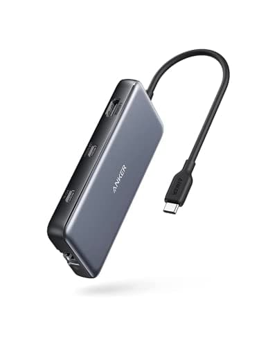 Anker USB C Hub, PowerExpand 8-in-1 USB C Adapter, with 100W Power Delivery, 4K 60Hz HDMI Port, 10Gbps USB C and 2 USB A Data Ports, Ethernet Port, microSD and SD Card Reader, for MacBook Pro and More