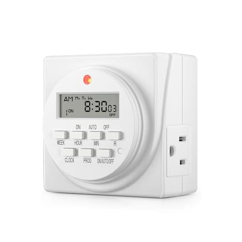 BN-LINK BND-60/U47 Indoor Mini 24-Hour Mechanical Outlet Timer, 3-Prong ...