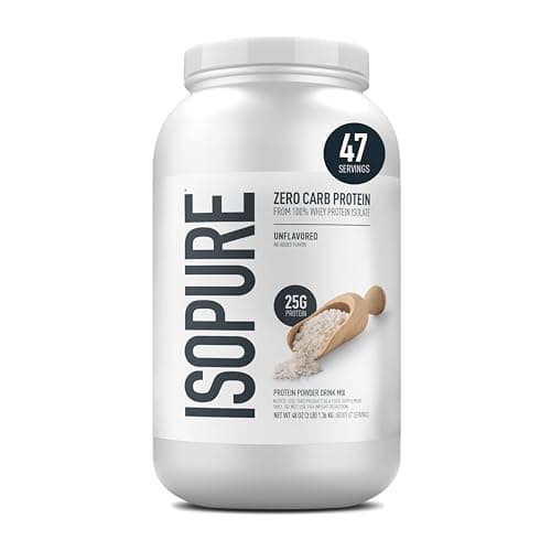 Isopure, Zero Carb 100% Whey Protein Isolate, 25g Protein Powder ...