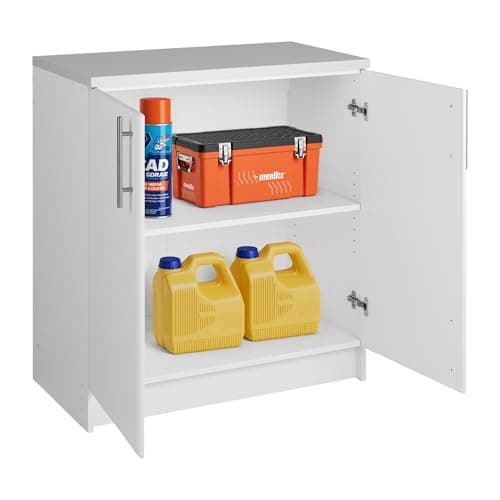 Prepac Elite 32" Storage Cabinet, White Storage Cabinet, Base Cabinet, Bathroom Cabinet with 1 Adjustable Shelf 24" D x 32" W x 36" H, WEB-3236