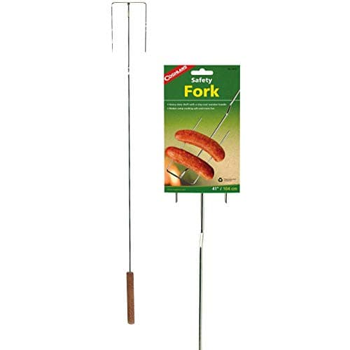 Coghlan's 41” Chromed-Steel Wooden Handle Roasting Camp Fork, 1 Pack ...