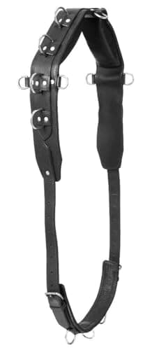 KINCADE® WEBBING AND LEATHER TRAINING SURCINGLE BROWN - Bony Pony