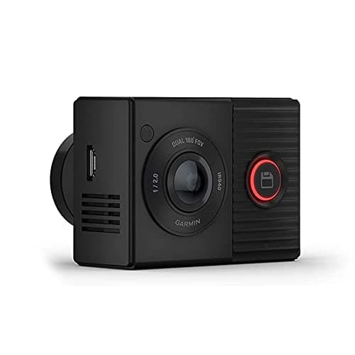 Garmin Dash Cam Tandem, Front and Rear Dual-Lens Dash Camera with Interior Night Vision, Two 180-degree Lenses, Front-Facing Lens with 1440p, Interior-Facing Lens with 720p (010-02259-00)