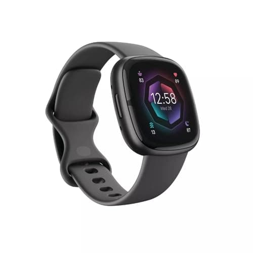 Google Fitbit Sense 2 Advanced Health and Fitness Smartwatch with Tools To Manage Stress and Sleep, Ecg App, Spo2, 24/7 Heart Rate and Gps, Shadow Grey/Graphite, One Size (S and gal Bands Included)