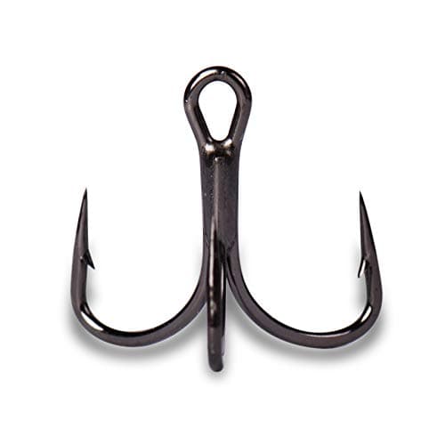 Mustad UltraPoint KVD Elite Series Triple Grip Treble Hook with 1 Extra Strong/2 Short Hooks (Pack of 11), Black Nickel, 4
