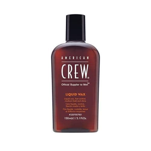Men's Hair Wax by American Crew, Liquid Wax, Medium Hold with Medium Shine, 5.1 Fl Oz/ 150ml