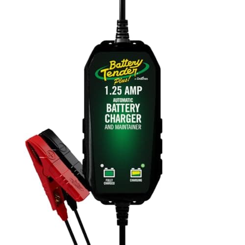 Battery Tender Plus 12V Battery Charger and Maintainer: 1.25 AMP Powersport Battery Charger and Maintainer for Motorcycles, ATVs, UTVs - Smart 12 Volt Automatic Float Charger - 021-0128-CA