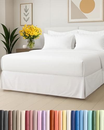 Pleated Bed Skirt Queen Size - 3 Si…