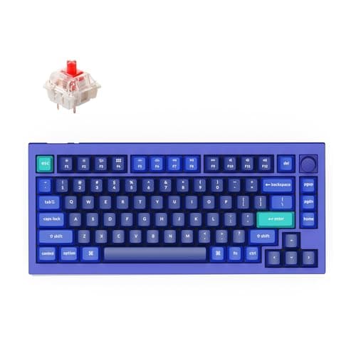 Keychron Q1 Max Wireless Custom Knob Mechanical Keyboard, QMK/VIA Programmable Full Aluminum Bluetooth/2.4 GHz/Wired RGB with Hot-swappable Gateron Jupiter Red Switch Compatible with Mac Win Linux