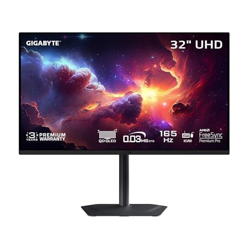 GIGABYTE M32U 32" 4K 144Hz Gaming Monitor with IPS, 1ms Response Time, HDMI 2.1, USB 3.0 - Black