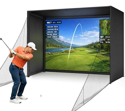 Carl's Place Pro Golf Simulator Enclosure Kit w/ Premium Impact Screen ...