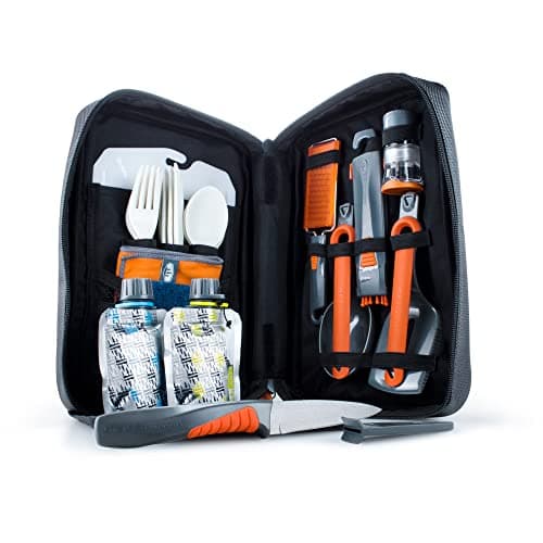 GSI Outdoors 90104 - Destination Kitchen Set 24 | Complete 24-Piece Camping Kitchen Set with Cutlery, Cooking Tools, and Storage Case