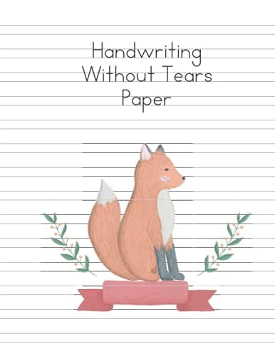 Handwriting Without Tears Paper: Double Lines Make It Easy to Place Letters and Control Letter Size Cute Fox Lover