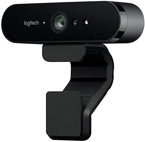 Logitech Brio 4K Webcam, Video Calling, Noise-Cancelling mic, HD Auto Light Correction, Wide Field of View, Works with Microsoft Teams, Zoom, Google Voice, Google Meet, PC/Mac/Laptop/MacBook/Tablet