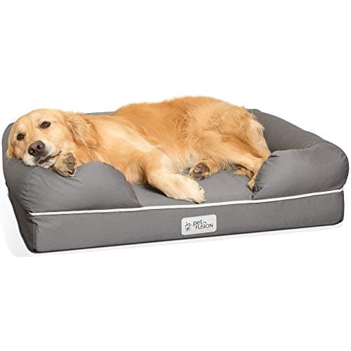 PetFusion Ultimate Orthopedic Memory Foam Dog Bed with Medium Firmness ...