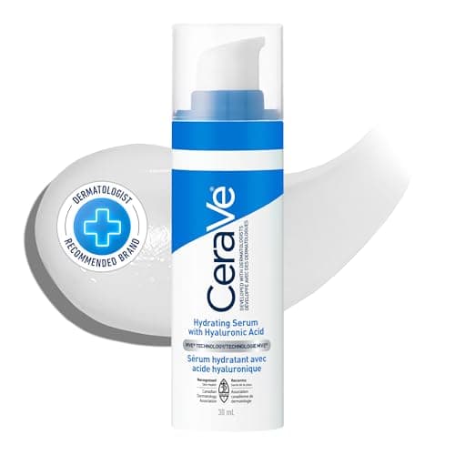 CeraVe HYALURONIC ACID Face Serum, Hydrating Serum for Face with Vitamin B5 & Ceramides, for Men & Women, Normal To Dry Skin. Fragrance Free, Non-Comedogenic, Paraben-Free, 30ML