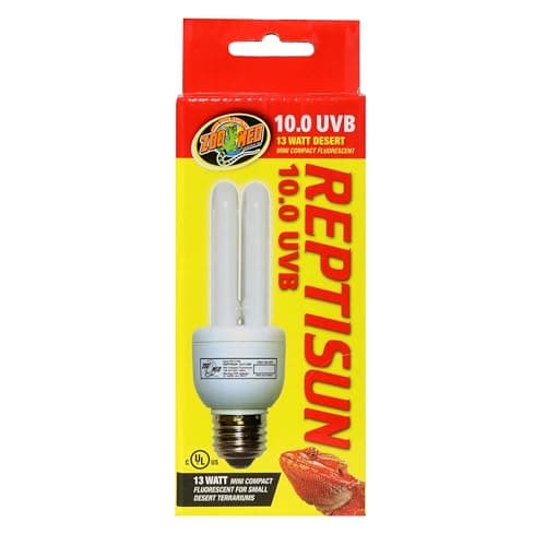 Zoo Med ReptiSun 10.0 Compact Fluorescent Lamp, Whites & Tans, 1 Count (Pack of 1), FSC10