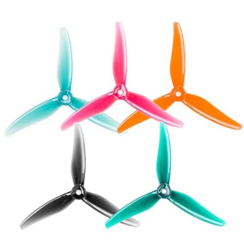 Gemfan Hurricane 51466 MCK Edition V2 5.1-inch 3 Blade/Tri-Blade Propeller CW CCW Props Compatible Xing 2207 2208 2205-2306 Brushless Motor for FPV RC Racing Drone (20pc, 10CW + 10CCW)