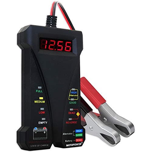 MOTOPOWER MP0514A 12V Digital Car Battery Tester Voltmeter and Charging ...