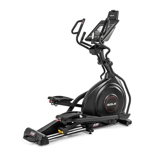 SOLE Fitness E35 Elliptical with 10.1 Inch Touchscreen, Bluetooth, WiFi, 20 Inch Stride, 20 Levels of Incline and Resistance, 25 Pound Flywheel