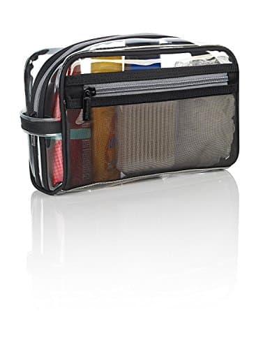 Amazon.com: Travel Smart by Conair Sundry/Cosmetic Bag, Clear w/Mesh ...