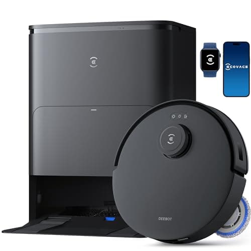 ECOVACS DEEBOT T30S Robot Vacuum and Mop, 11000Pa, ZeroTangle Technology, TruEdge Adaptive Edge Mopping, Hot Water Washing, Self-Emptying, Self Refilling, Auto-Mop Lifting, Obstacle Avoidance