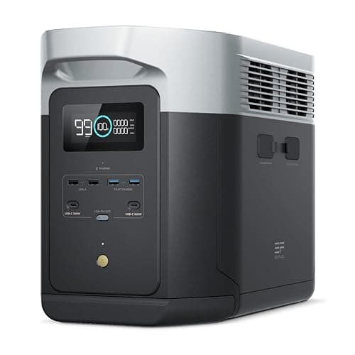 EF ECOFLOW DELTA 2 Portable Power Station, 1024Wh LiFePO4 Battery, Fast Charging, Use as a Solar Generator(Solar Panel Optional) for Home Backup Power, Camping & RVs