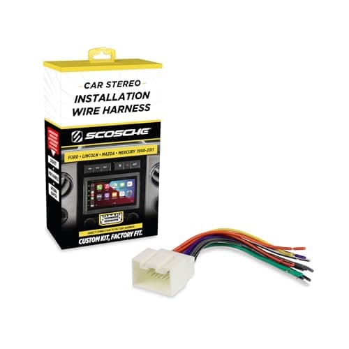Scosche FD16B Wiring Harness Compatible w/ Non-Amp 1998-2011 Ford ...